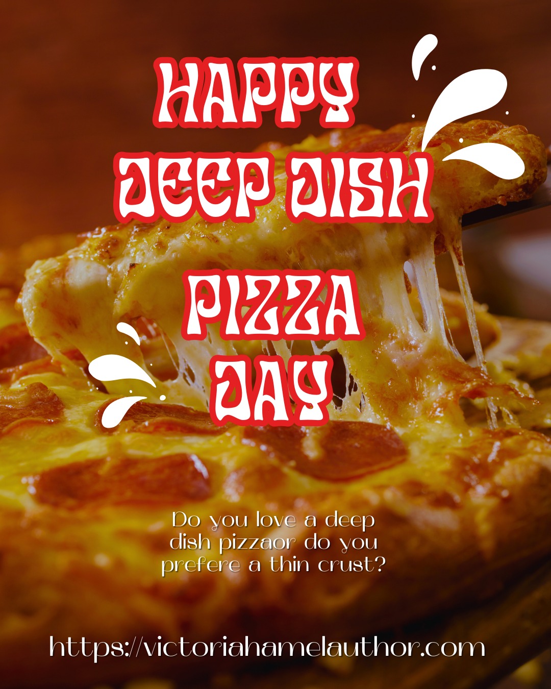 In Marley Creek the go-to pizza spot is "Best Pizza Near Me" they have a great thin crust pizza. But since it's near chicago and Marley Creek gets a lot of tourists, Best Pizza Near Me makes a mean deep dish pizza! Cornmeal crust w/rosemary is their secret ingredient. #deepdishpizzaday, #deepdishpizza, #indieromanceauthor, #steamysmalltownromance #steamysmalltownnromancebooks #indieromancebooks